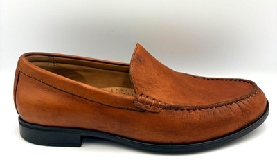 Johnston & Murphy Men's Hawkins Venetian Cognac Glove Leather Loafer Size 10M