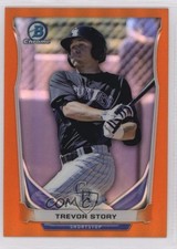 2014 Bowman Draft Top Prospects Chrome Orange Refractor 10/25 Trevor Story 3zh