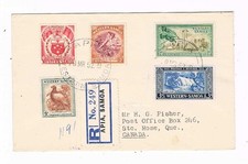 Samoa 1952 Reg FDC #249 &ndash; Neue Inselmotive &ndash; Handgestempelt VF