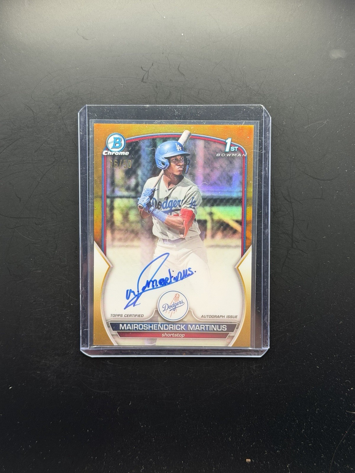 2023 Bowman Chrome 1st Mairoshendrick Martinus True Gold Refractor Auto /50 RC