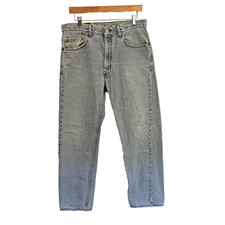 VTG Levi's 505 90s Straight Leg Men's 32x28.5 Light Wash Classic Denim Americana