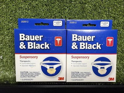 2 pack 3M  BAUER & BLACK  SCROTAL SUPPORT SUSPENSORY Size ( X-LARGE)