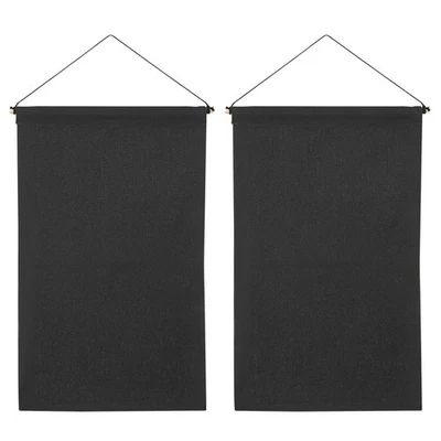 Broche Affichage Bannière, 2 Paquet 17" L Toile Broche Bannière Collection, Noir - Photo 1/4