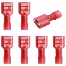 100/200pcs Insulated Crimp Wire Connector Female Quick Disconnect Spade Terminal