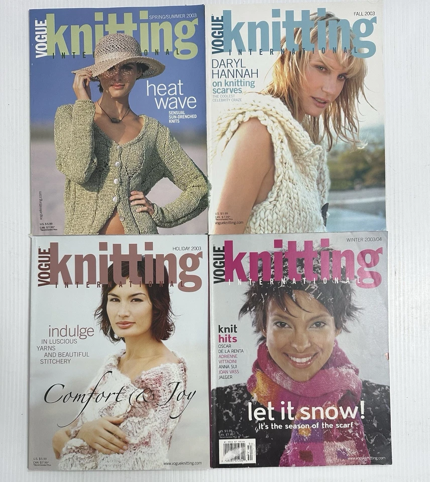 Vogue Knitting International Magazine Issues 2003 to 2004 Lot of 8 NO LABELS - Image 2 of 4