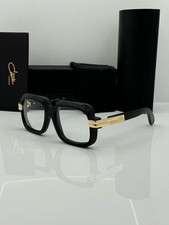 Cazal Glasses Leather Snakeskin Black Square Bold Eyeglasses