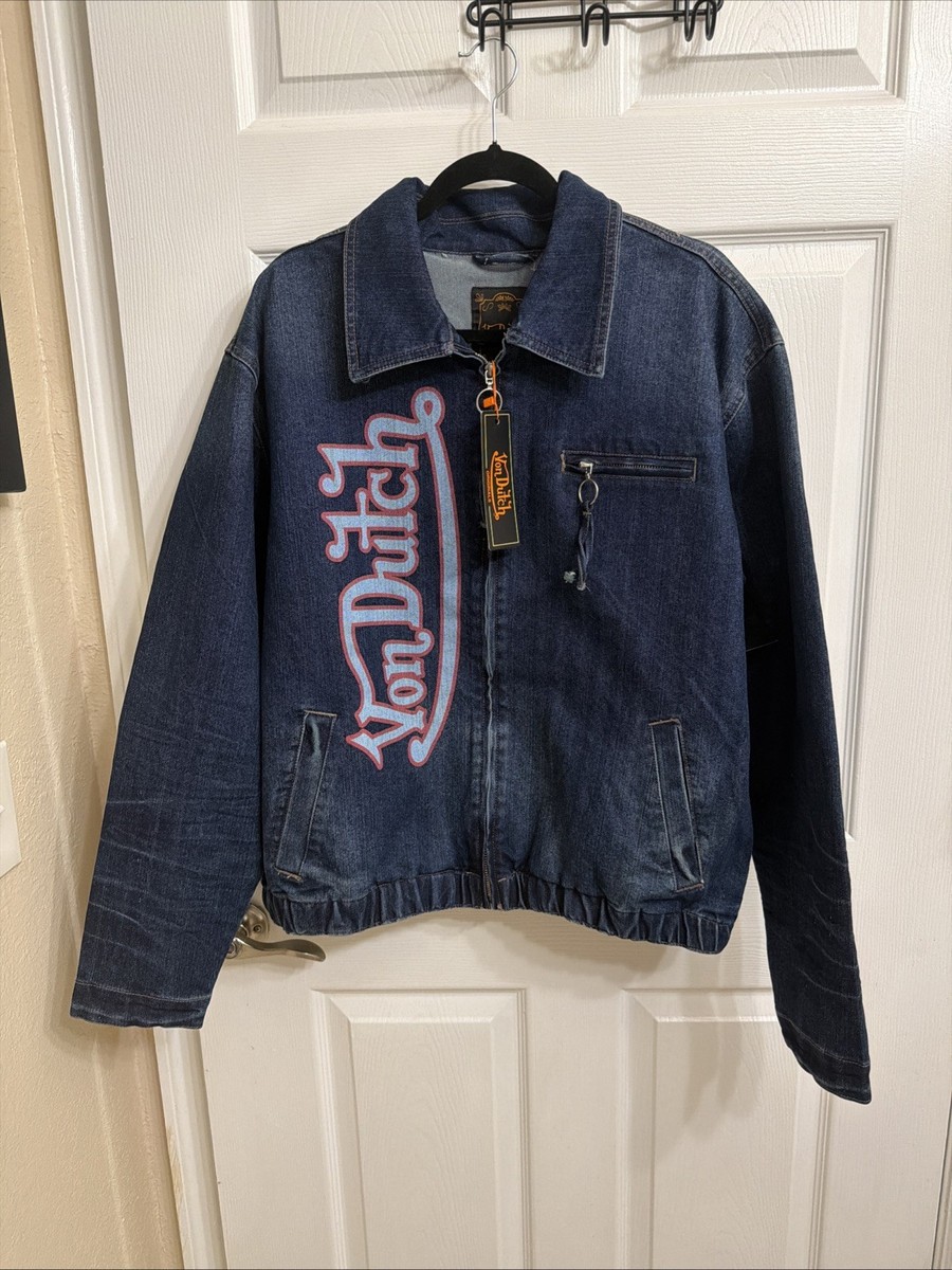 Von Dutch Denim Jacket Mens L NWT With Patch | eBay