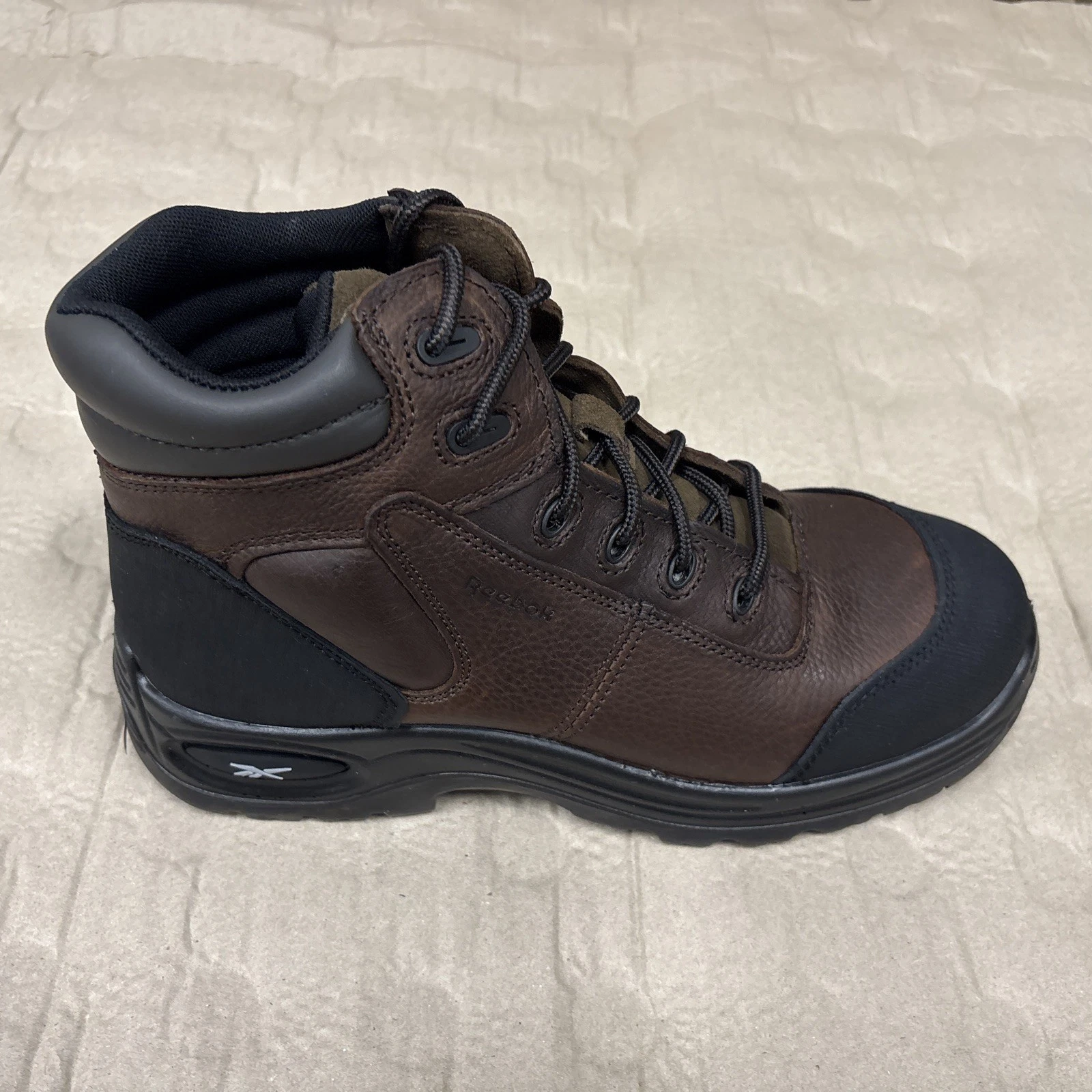 Reebok Mens Brown Leather Sport Work Boots Trainex Comp Toe RB7755 9.5M