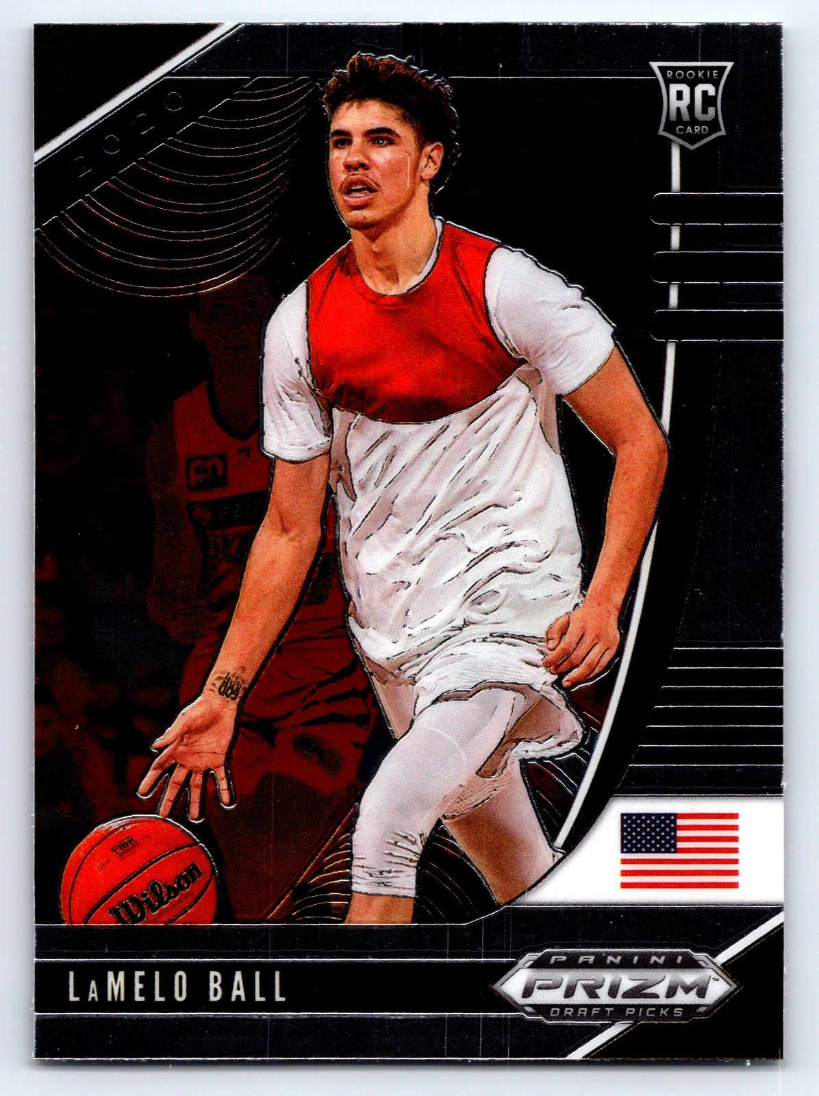2020 Panini Prizm Draft #43 LaMelo Ball Rookie Charlotte Hornets