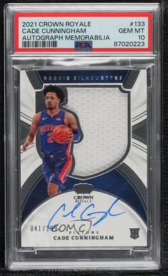 2021 Crown Royale Silhouettes Cade Cunningham PSA 10 GEM MT Rookie Auto RC 1q7