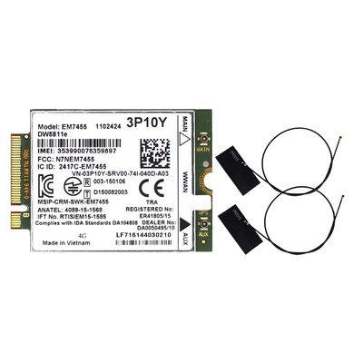 EM7455 DW5811E 4G- + Antenne 3P10Y CAT6 für  E7270 E7470 E7370 E5570 E8043