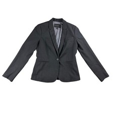 Banana Republic Blazer Women 2 Black Solid Vi...