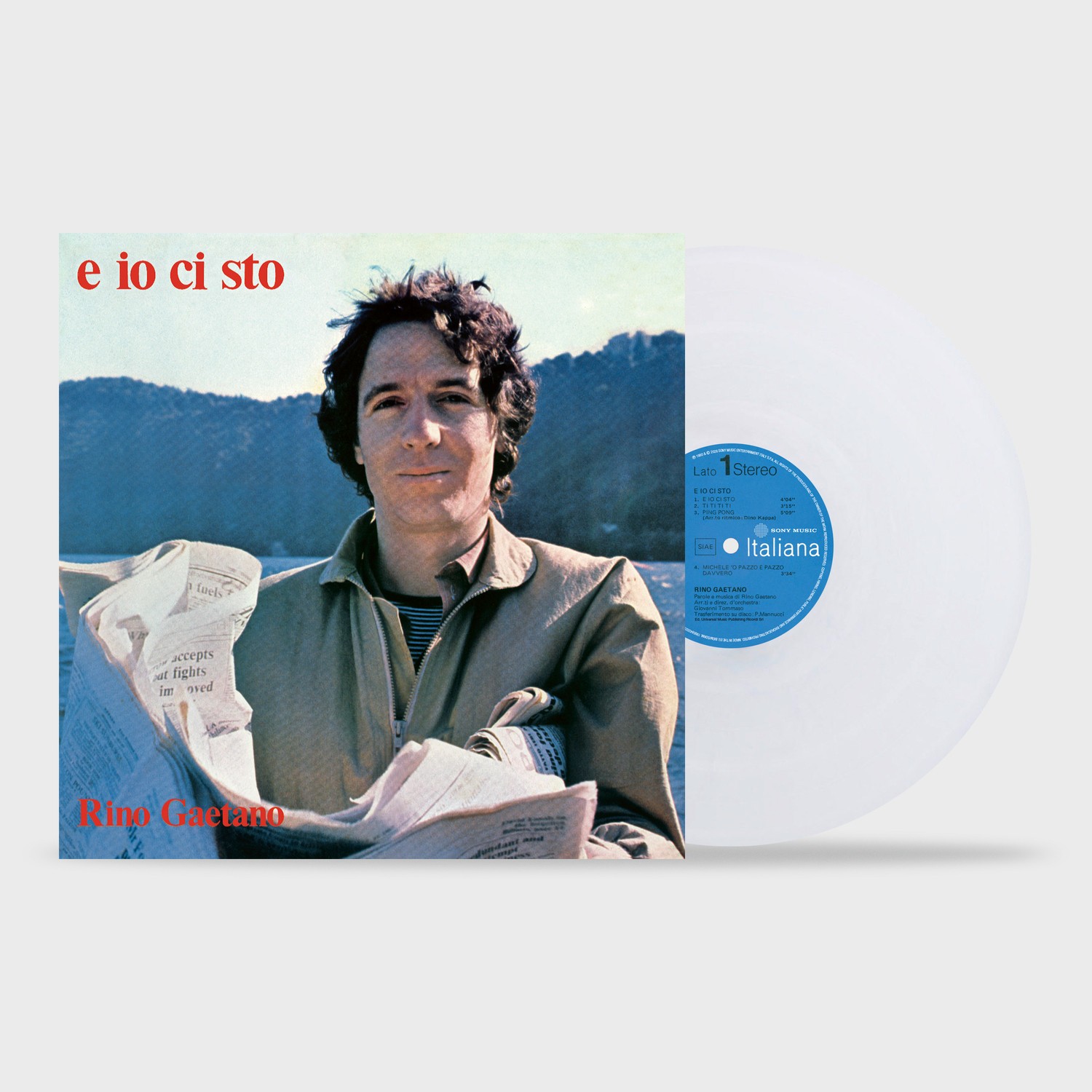 Rino Gaetano E Io Ci Sto Vinyl LP Limited White Marbled Numbered Colored
