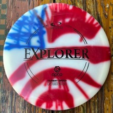 Latitude 64 Opto Explorer Deco Dye USA Flag Old Run Disc Golf RARE OOP 175 Grams