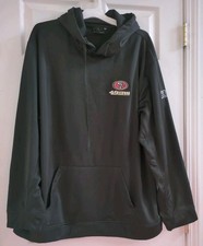 San Francisco 49ers NFL Team Apparel Men's Black Hoodie Pullover Sweatshirt 2XL