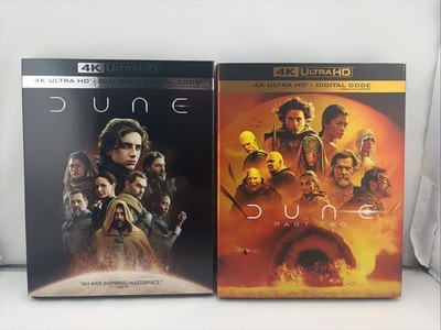 Dune (2021), Dune Pt. 2 (2024) 4k UHD Blu Ray With Slipcovers (No Digital)