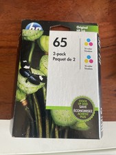 2 Pack GENUINE HP 65 COLOR INK CARTRIDGE N9K01AN Lot Twin Two Oem New Exp 5/22