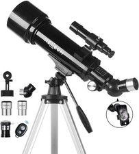 70mm 500mm AZ Astronomy Telescope Fully Multi-Coated w/ Tripod Bag Kids
