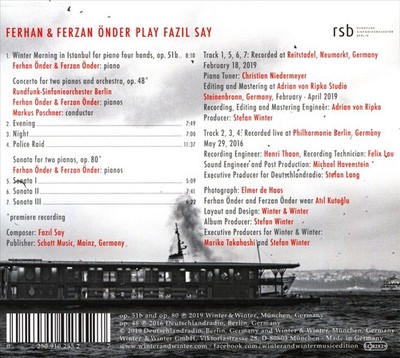 FERHAN ÖNDER/FERZAN ÖNDER FERHAN & FERZAN ÖNDER PLAY FAZIL SAY NEW CD