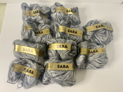 Ornaghi Filati Yarn Wool Mohair Dralon Blend 10 Skeins Made Italy Gray