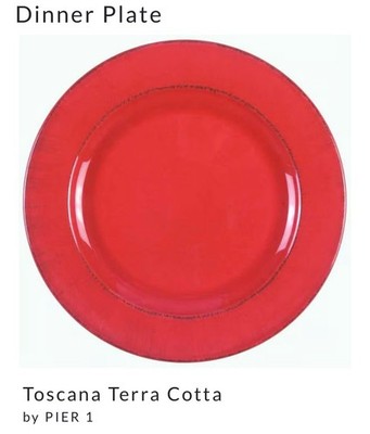 EUC Dinner Plate Toscana Terra Cotta by PIER 1