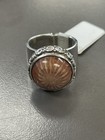 NEW! VINTAGE SAJEN Handmade Fossilized Star Coral 925 Silver Sz 6.5 adjustable — photo 4