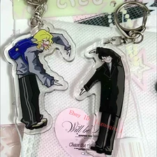 2Pcs Doukyuusei Sajou Rihito Kusakabe Hikaru Acrylic Key Chain Pendant Decor