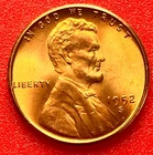 1952-S Lincoln Wheat Cent Penny GEM RED BU From an Original Bank Roll