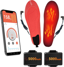 Heated Insoles for Men Women, Rechargeable 5000mAh Battery Foot Warmers Up to 11