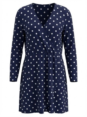 LOFT Plus Black White Polka Dot Dress Size 22W Size Career Work NWT