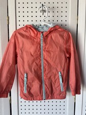 Cat  Jack 3T Toddler Light Windbreaker Jacket Zip Up Hooded Coat Orange Blue