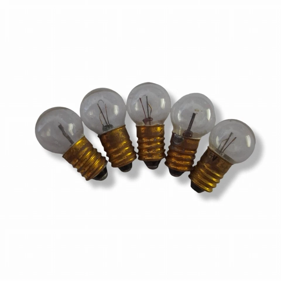 SCONOSCIUTO 5x Lampadina incandescenza intermittente E10 2,5V bianco caldo per collana lu...