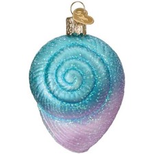 Old World Christmas Glass Ornament for Christmas Tree, Fanciful Spiral Shell