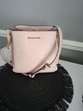 Michael Kors Powder Blush Leather Small Teagan Crossbody Bag, Shoulder Bags