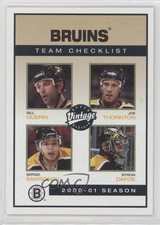 2001 Vintage Team Checklist Bill Guerin Joe Thornton Sergei Samsonov #26 HOF 0i6