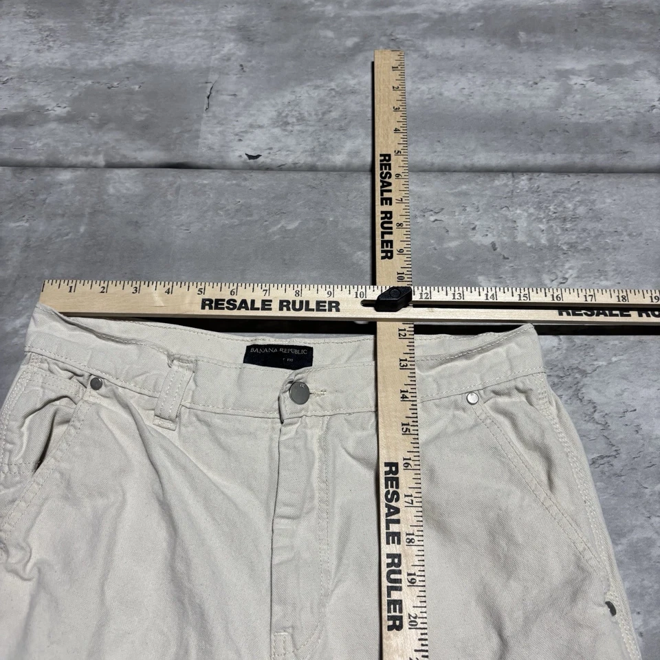 Pantalones de carpintero Banana Republic doble rodilla para hombre ETIQUETA 32x30 marfil real 30x27* Foto 3 de 4