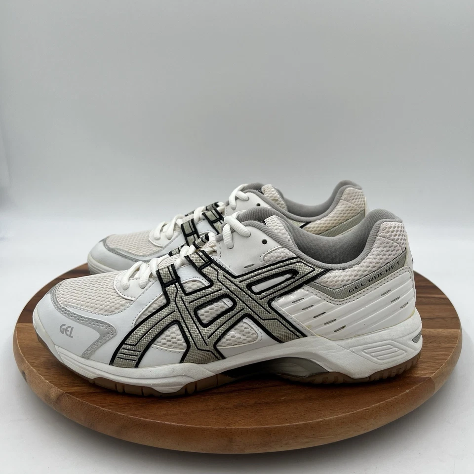 Size 9 Asics Womens Gel-Rocket BN853 White/black Indoor Court Sneakers Shoes - Image 3 of 4