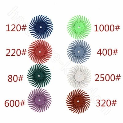 1'' 25 mm Schleifscheiben Grit 80 - 2000 Abrasive Disc + 3/2.35 mm Mandrel Select