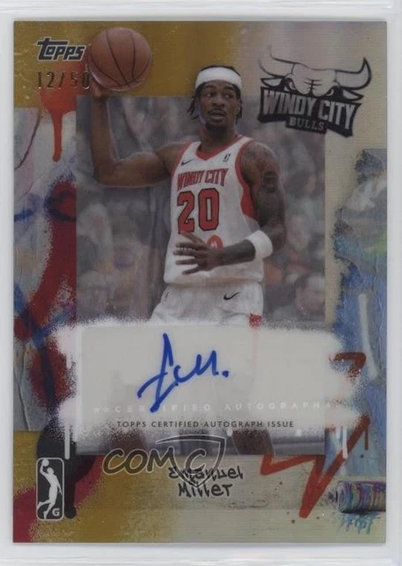 2024-25 Topps G-League Chrome Gold Refractor 12/50 Emanuel Miller #AU-EM Auto
