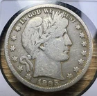 1895-O Barber Half Dollar - Actual Coin Shown - 90% Silver Coin INV#622