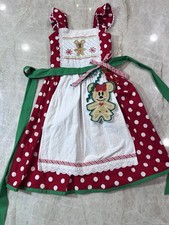 Disney Minnie Mouse Gingerbread Christmas Custom Dress Boutique Ollie Girl Sz 12