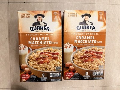 2x Quaker Instant Oatmeal Caramel Macchiato 9.8oz - Limited Edition exp 9/2026