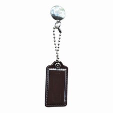 Vintage Coach Round Logo Metal Bag Charm Pend...