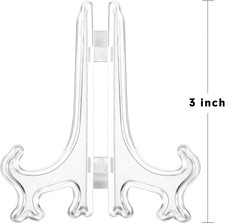 4Pcs 3" Plastic Easel Coin, Phone, Display Stands/Holders/Easels Clear