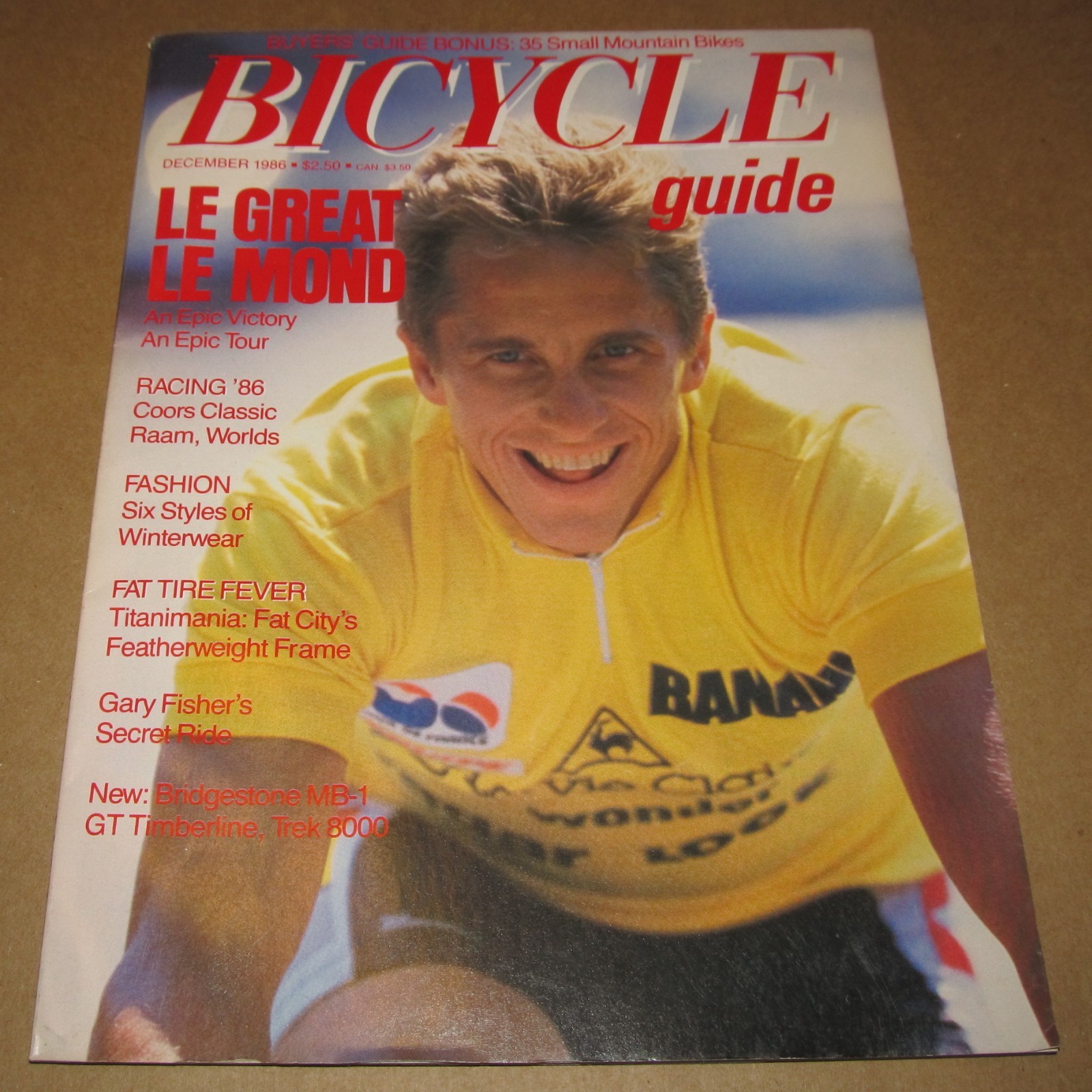 GREG LEMOND Dec. 1986 Bicycle Guide Magazine Tour de France & Hinault Rivalry