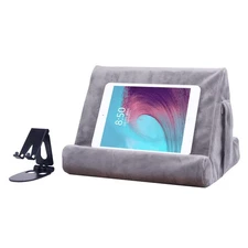 Multi-Angle Tablet Stand with Soft Pad and Net Pocket - Universal Lazy Holder...