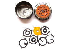 Lyman No. 17a Front Globe Sight Inserts In Original Vintage Metal Storage Tin Lyman No. 17a Front Globe Sight Inserts In Original Vintage Metal Storage Tin