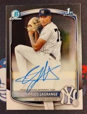2025 Bowman Chrome #CPA-CL Carlos Lagrange 1st Prospect Auto New York Yankees