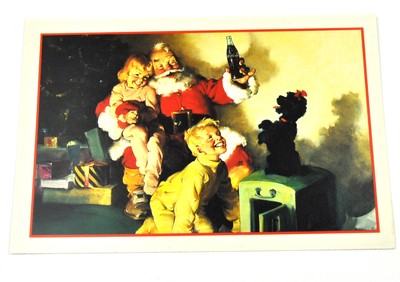 Coca-Cola Coke USA Postkarte Weihnachtskarte Weihnachtspostkarten Santa 1964