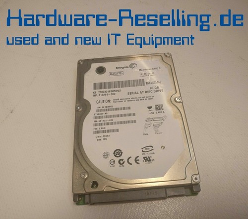 HP 80GB 5400 rpm 2.5" SATA HDD ST980811AS 418264-002 9S1132-022